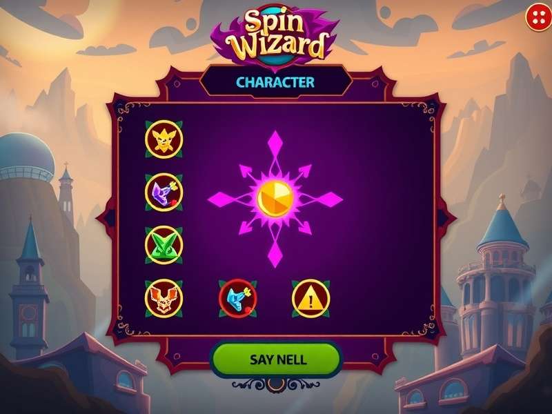 Spin Wizard Masters gameplay screenshot showing magical interface
